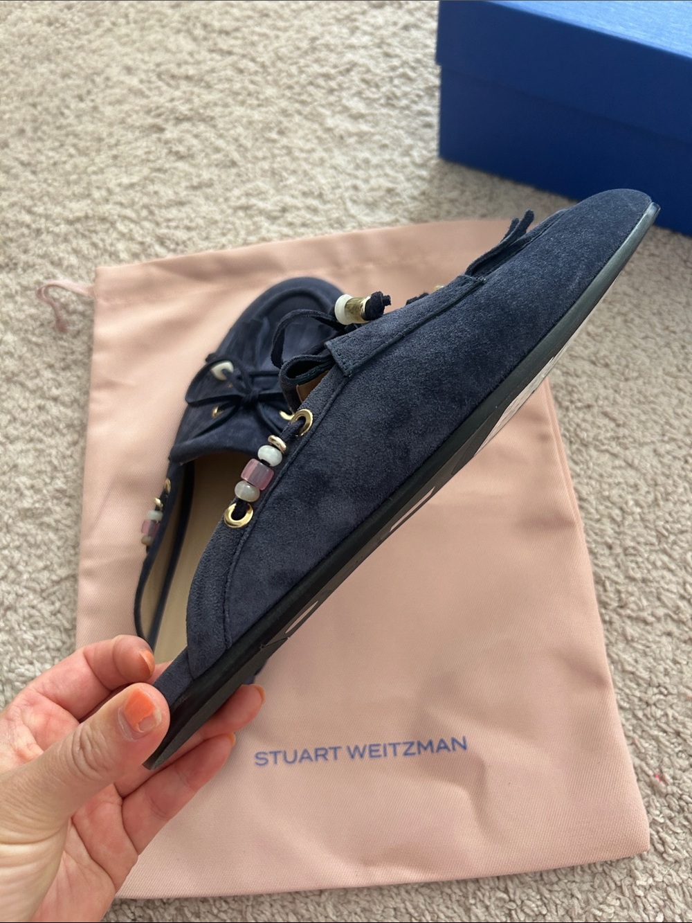 Stuart Weitzman Moccasin mule. Fit 7.5 - Picture 11 of 11